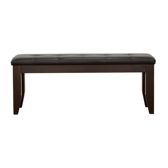 Dalila - Tufted Upholstered Dining Bench Dark Brown by CoasterEveryday | Bel Furniture