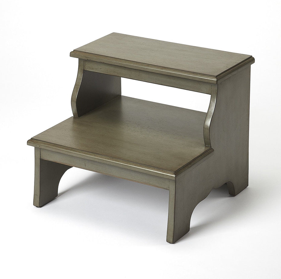 Handcrafted Step Stool - Silver Satin