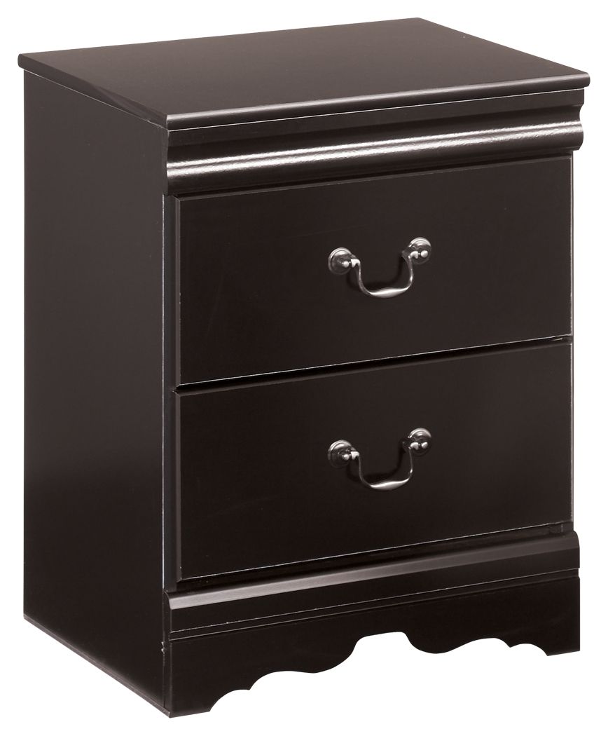 Huey Vineyard - Black - Two Drawer Night Stand by Signature Design by Ashley® | Bel Furniture