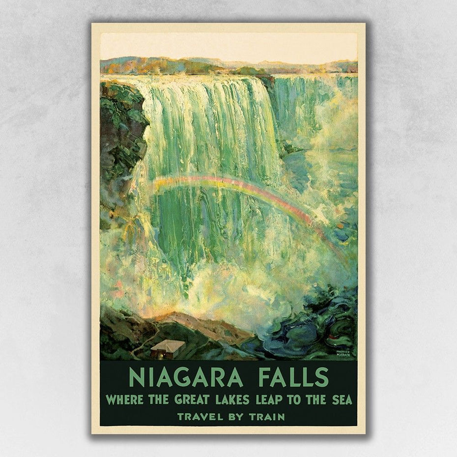 Niagra Falls New York C1920S Vintage Travel Poster Wall Art - Green - 9"Lx12"H