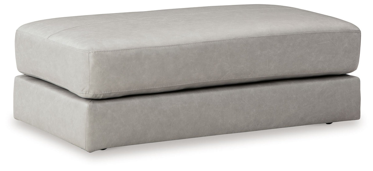 Amiata - Oversized Accent Ottoman Pearl Silver by Millennium® by Ashley | Bel Furniture