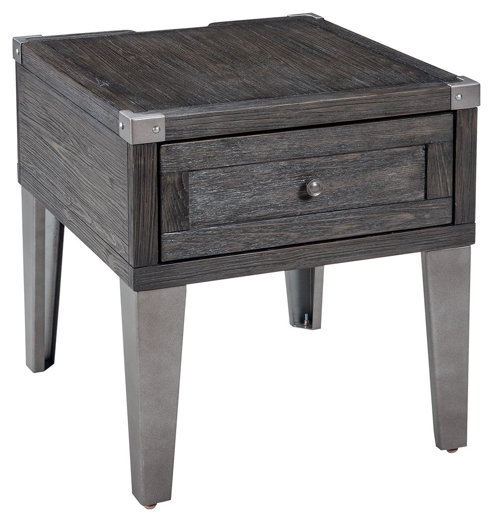 Todoe - Dark Gray - Rectangular End Table by Signature Design by Ashley® | Bel Furniture