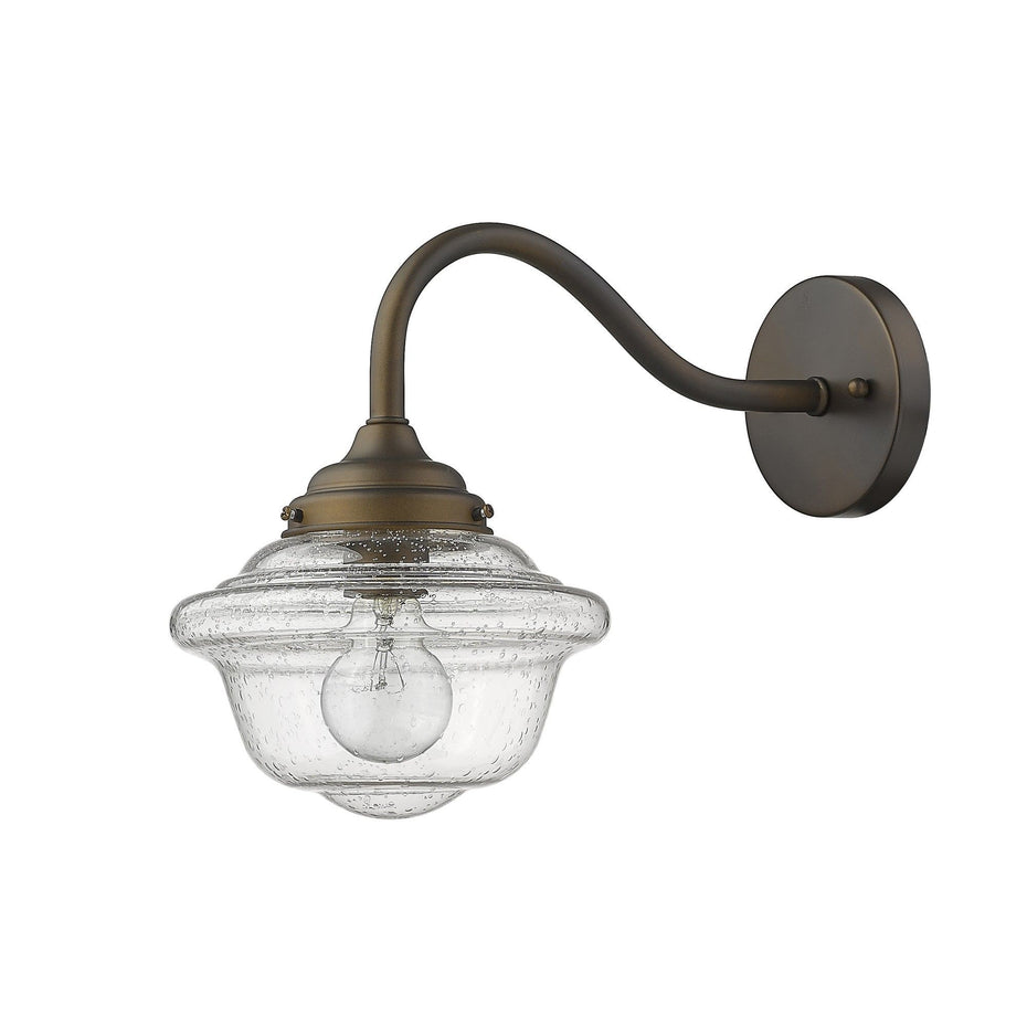 Vintage Schoolhouse Outdoor Wall Light - Burnished Bronze
