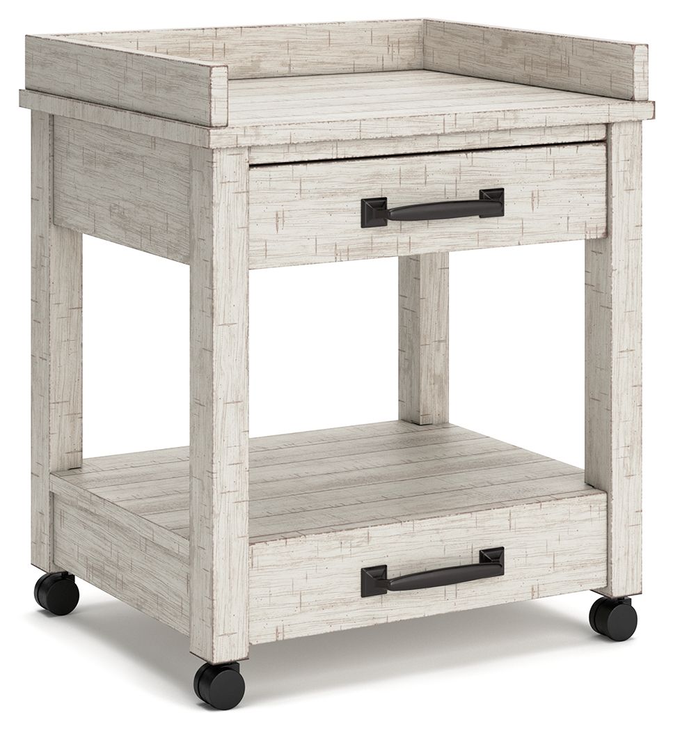 Carynhurst - Whitewash - Printer Stand by Signature Design by Ashley® | Bel Furniture