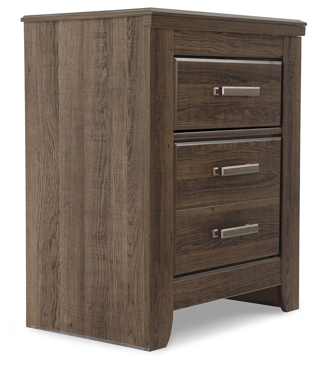 Juararo - Dark Brown - Two Drawer Night Stand by Signature Design by Ashley® | Bel Furniture