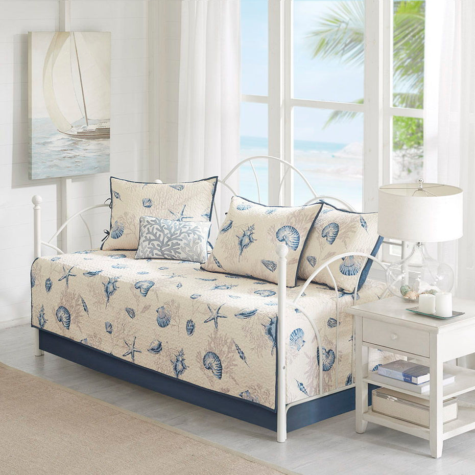 Bayside - Reversible Daybed Cover (Set of 6) - Blue