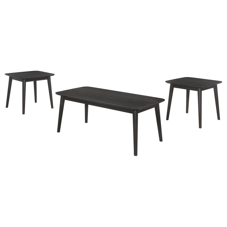 Radley - 3 Piece Rectangular Coffee Table Set - Black by Coaster Fine Furniture | Bel Furniture