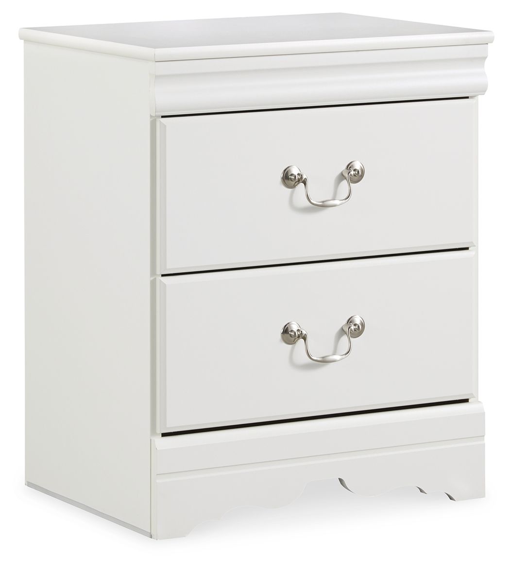 Anarasia - White - Two Drawer Night Stand by Signature Design by Ashley® | Bel Furniture