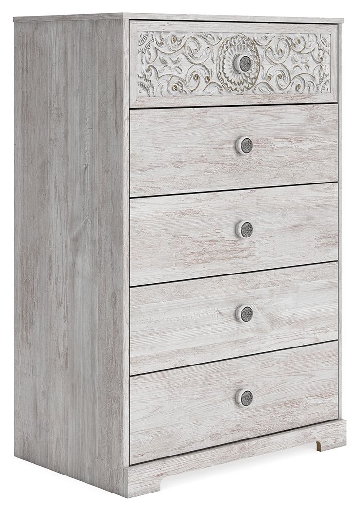 Paxberry - Chest White 5 Drawers by Signature Design by Ashley® | Bel Furniture