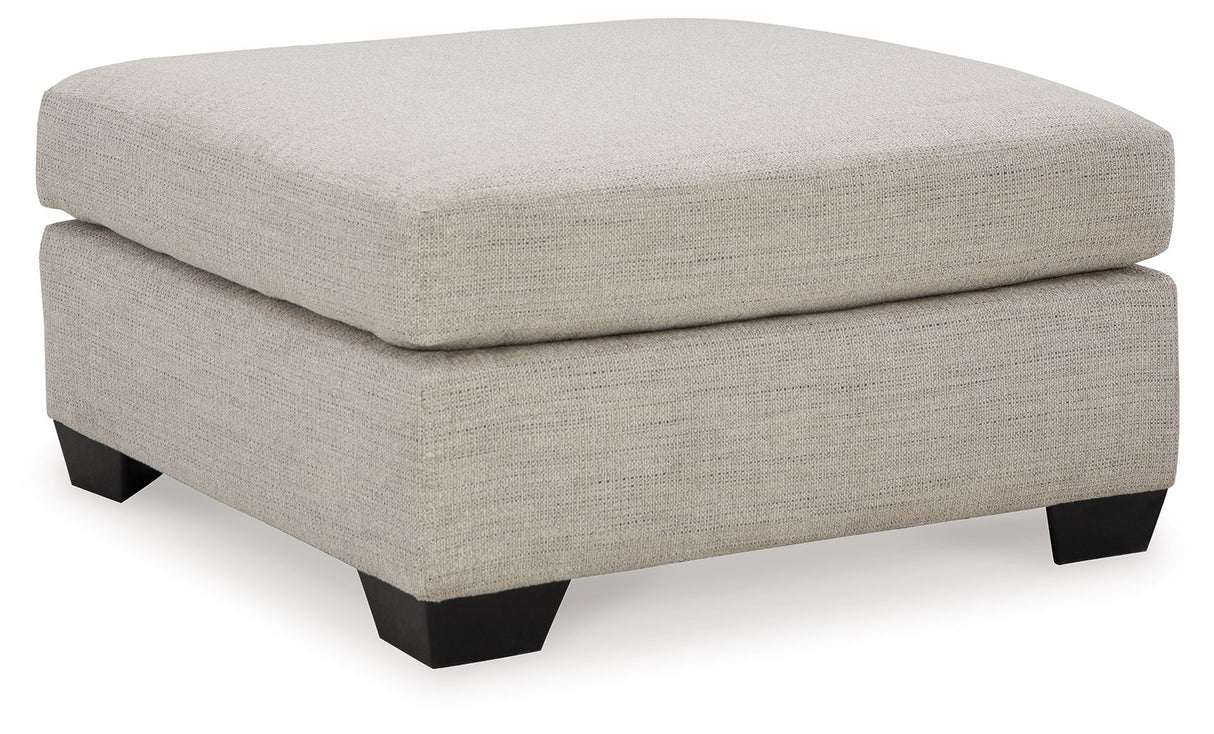 Mahoney - Oversized Accent Ottoman Pearl Silver by Signature Design by Ashley® | Bel Furniture