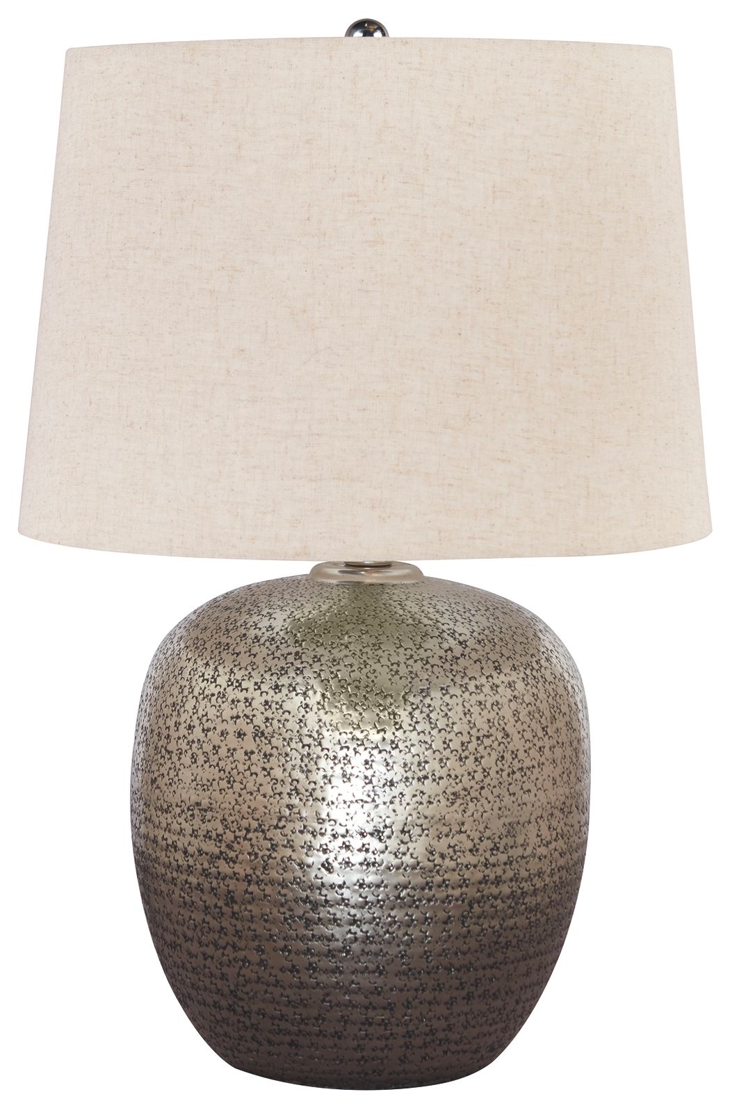 Magalie - Antique Silver Finish - Metal Table Lamp by Signature Design by Ashley® | Bel Furniture