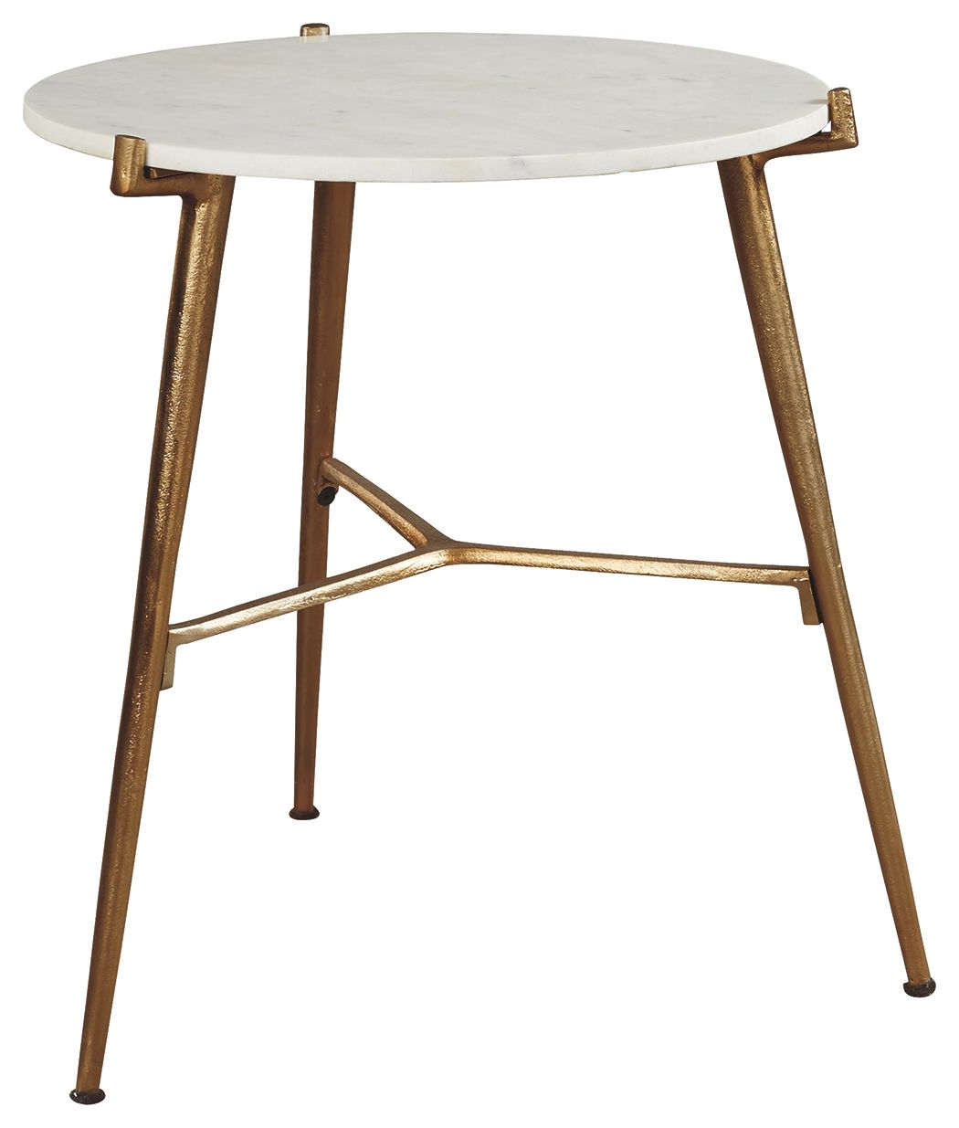 Chadton - White / Gold Finish - Accent Table by Signature Design by Ashley® | Bel Furniture