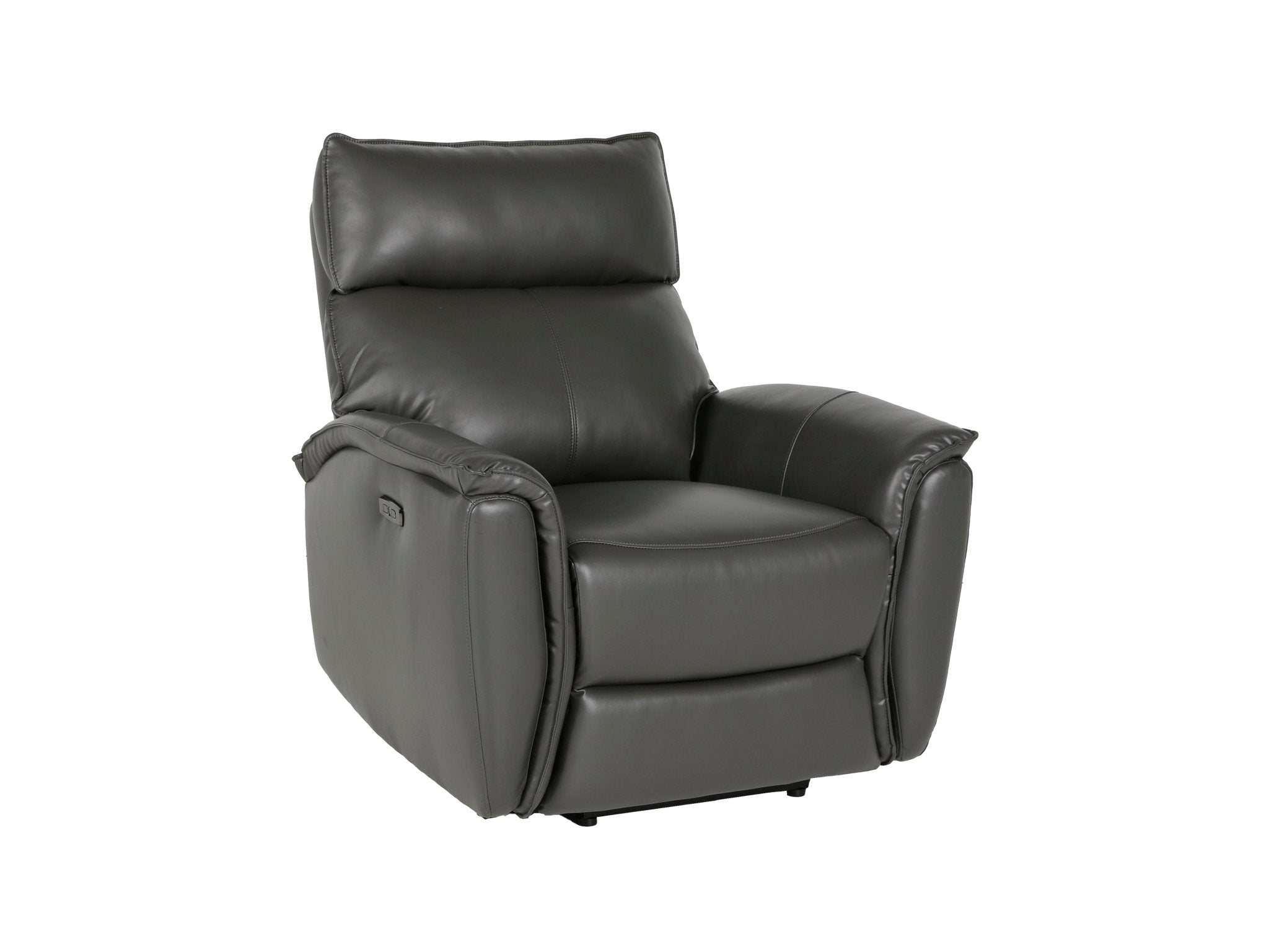 Leather power recliner online with power headrest