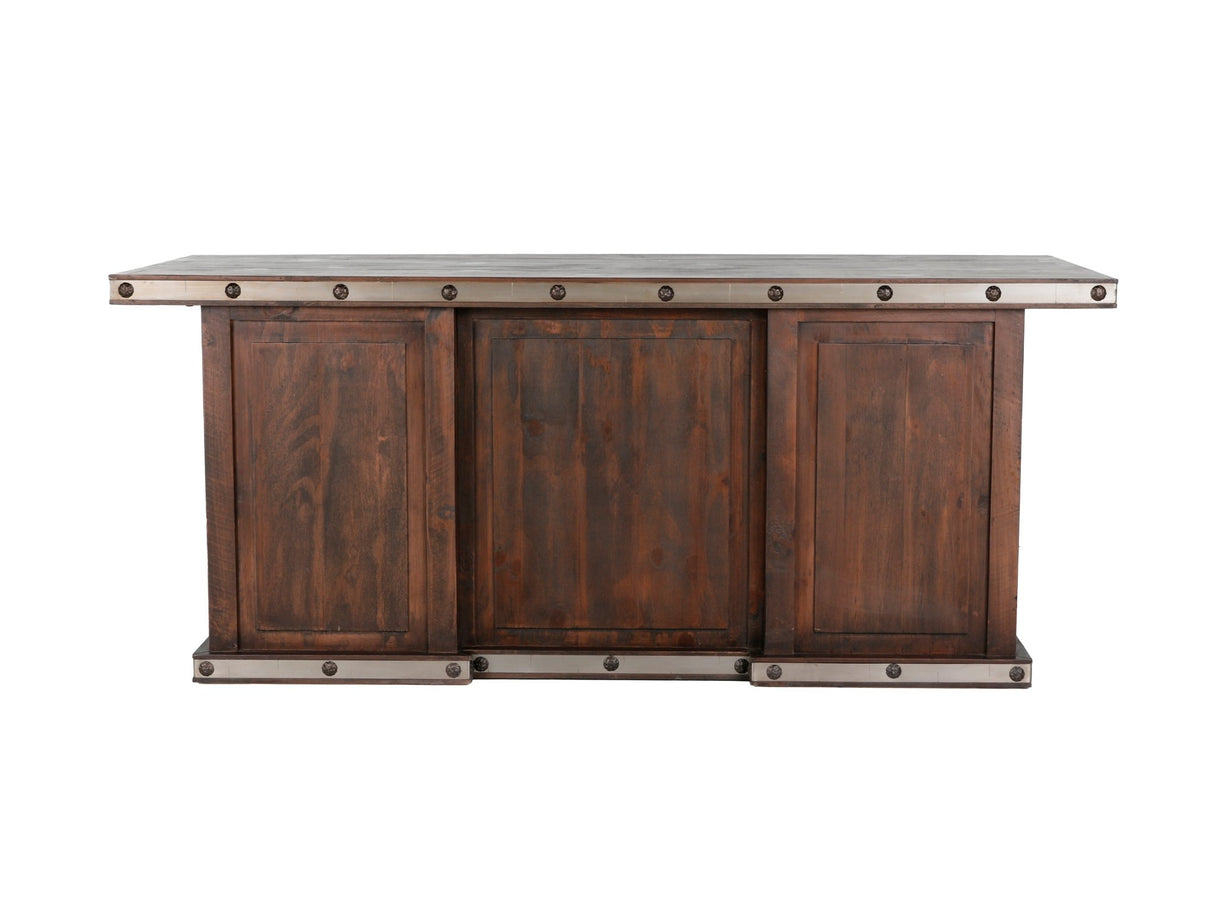 HACIENDA RUSTIC NAIL HEAD DESK by Mollai Collections | Bel Furniture