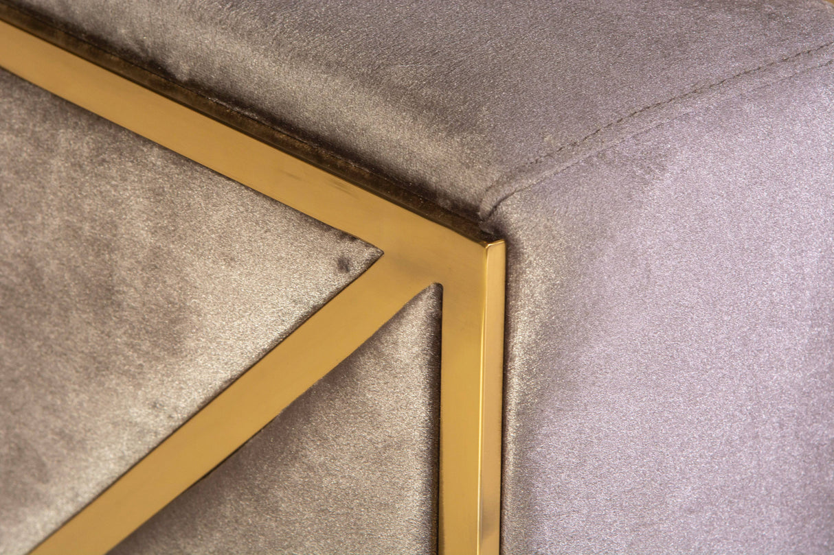 3 Piece Sectional Sofa with Gold Trim and Plush Accent Pillows by Sara Collections | Bel Furniture