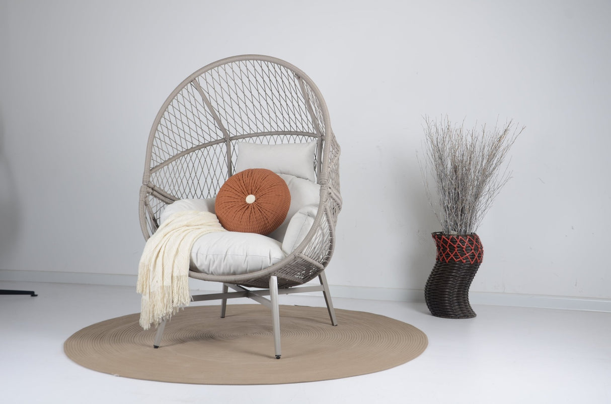 Modern Wicker Egg Chair with Cushion by Mollai Collections | Bel Furniture