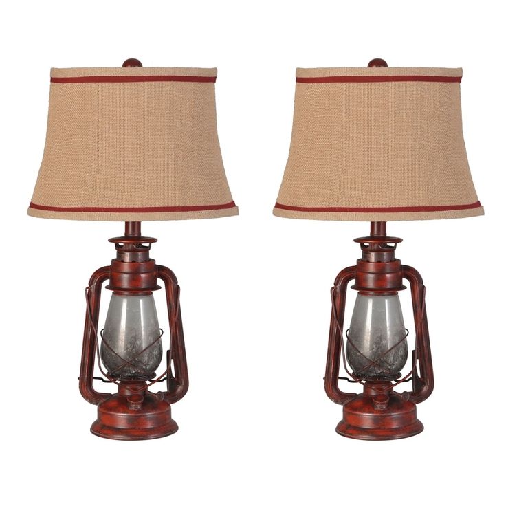 The Gray Barn Thornfield Lantern Table Lamp (Set of 2), Red by Lamps Per Se | Bel Furniture