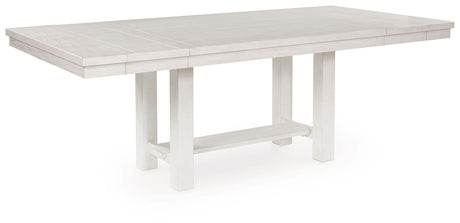 Robbinsdale - Rectangular Dining Table White Dining Tables with Extensions None by Signature Design by Ashley® | Bel Furniture