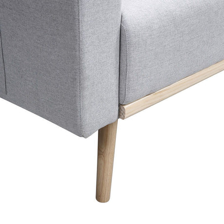 Easton - Linen Fabric Sofa With USB Charging Ports Pockets And Pillows by Lilola Home | Bel Furniture