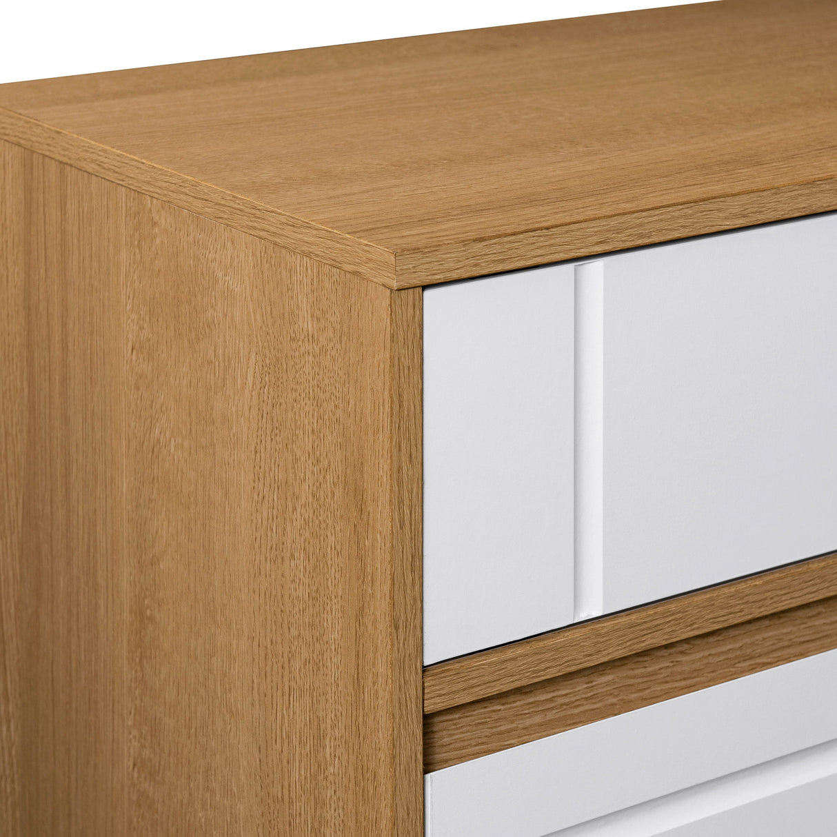 Contemporary Detailed Door Sideboard With Open Storage by Walker Edison | Bel Furniture