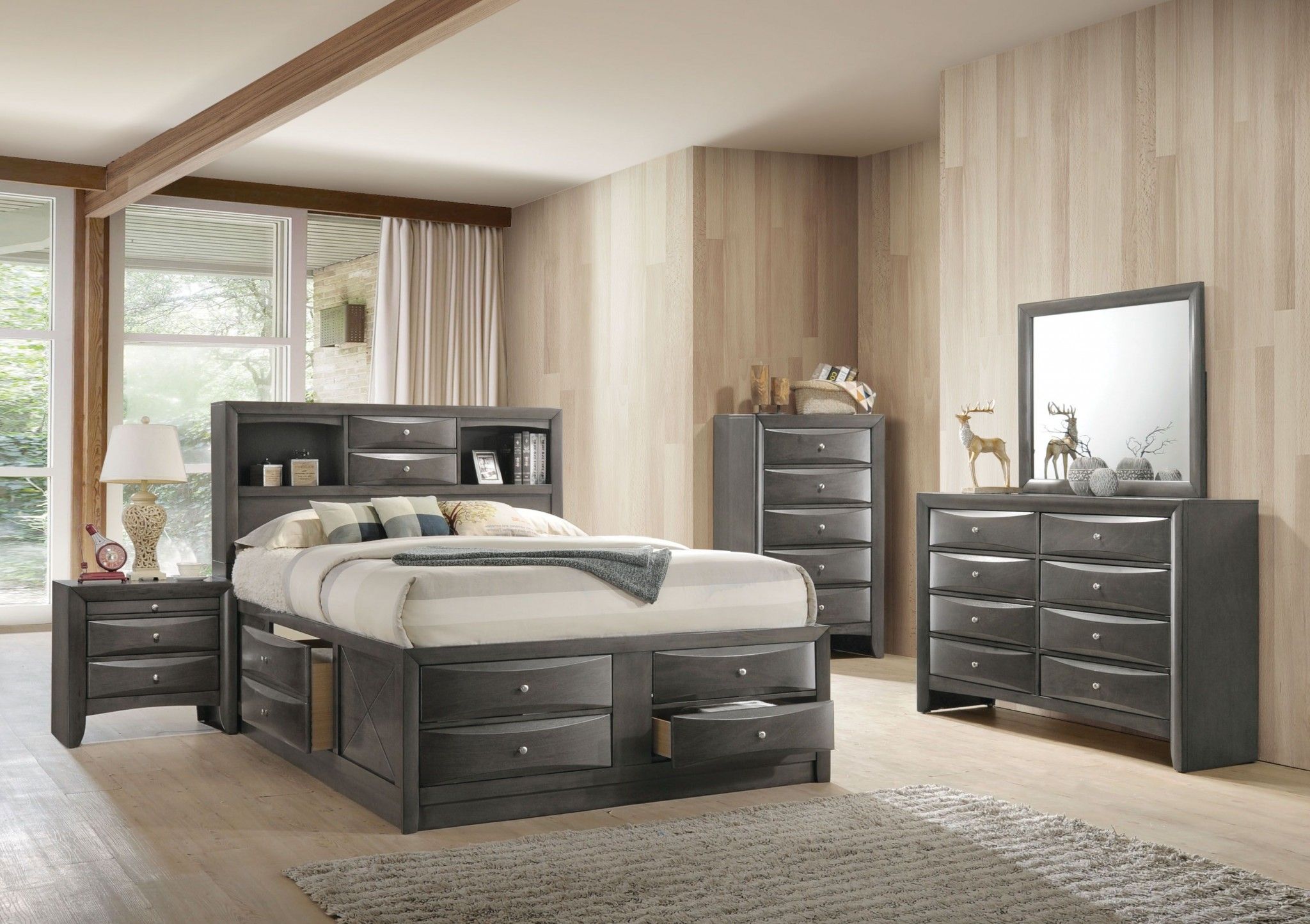 Solid Wood Standard Dresser / Chest - Gray