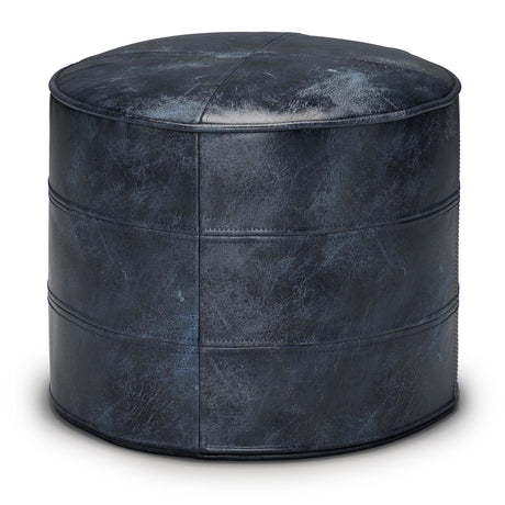Connor - Handcrafted Round Pouf - view 2