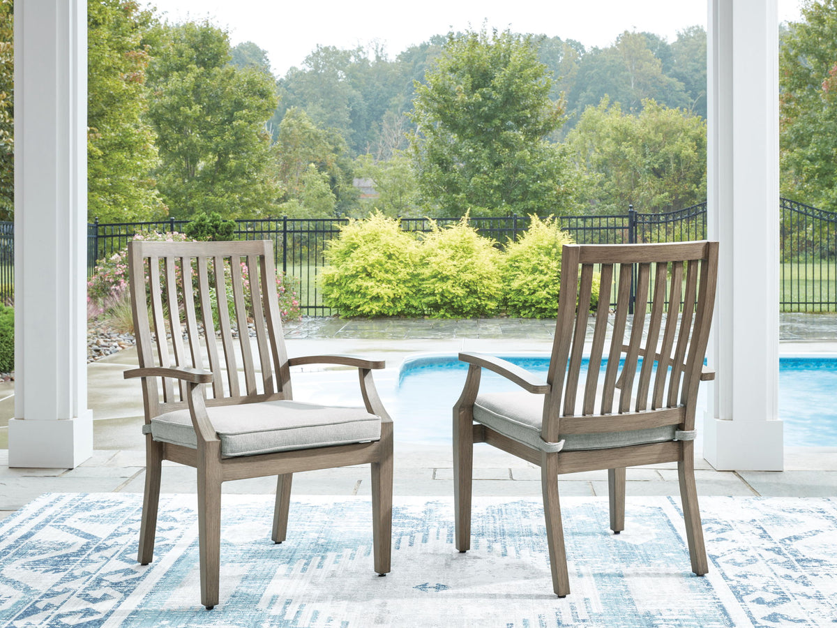Rainier Ranch - Arm Chair With Cushion (Set of 2) - Brown / Beige - view 2