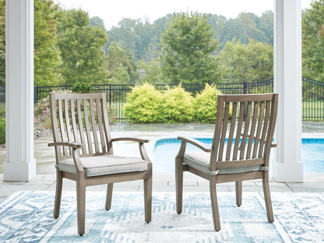 Rainier Ranch - Arm Chair With Cushion (Set of 2) - Brown / Beige - view 2
