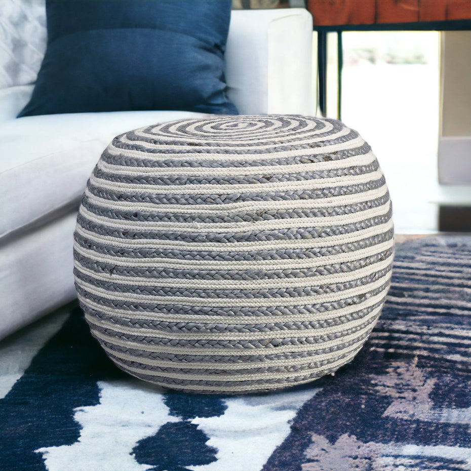 Ottoman Jute - Gray