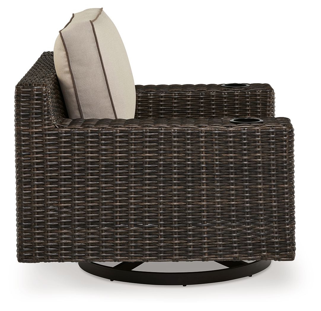 Coastline Bay - Brown - Swivel Lounge W/ Cushion by Signature Design by Ashley® | Bel Furniture
