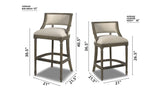 Paris - Farmhouse Counter Height Bar Stool With Backrest by Jennifer Taylor Home | Bel Furniture