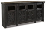 Tyler Creek - Black / Gray - Extra Large TV Stand by Signature Design by Ashley® | Bel Furniture