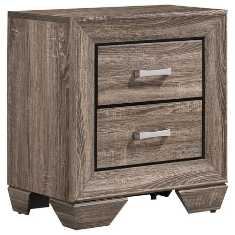 Kauffman - 2-Drawer Nightstand Light Brown by CoasterEveryday | Bel Furniture