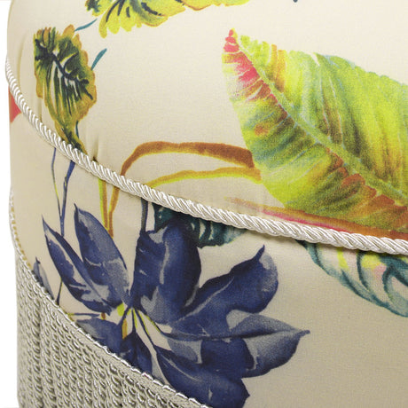 Yolanda - Round Upholstered Accent Ottoman by Jennifer Taylor Home | Bel Furniture