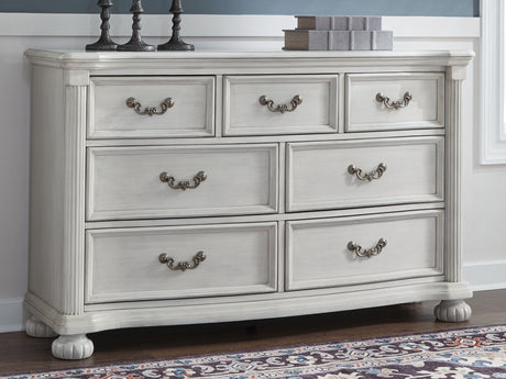 Montelaine - Antique White - Dresser by Benchcraft® | Bel Furniture