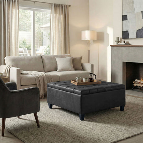Harrison - Upholstered Coffee Table Storage Ottoman - view 30