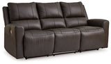 Boxmere - 3 Pc. - Power Reclining Sofa, Power Reclining Loveseat With Console, Power Rocker Recliner - Storm