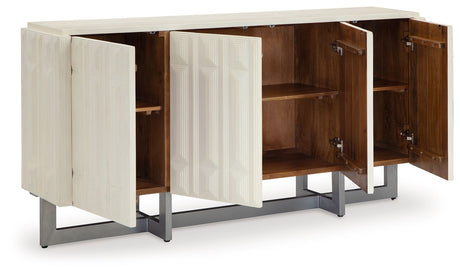 Ornawel - Distressed White - Accent Cabinet by Signature Design by Ashley® | Bel Furniture