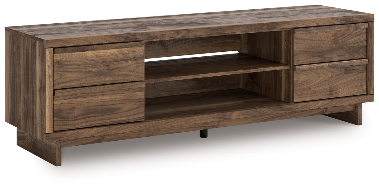 Zadilyn - TV Stand With Fireplace Option Dark Brown TV Stands by Signature Design by Ashley® | Bel Furniture