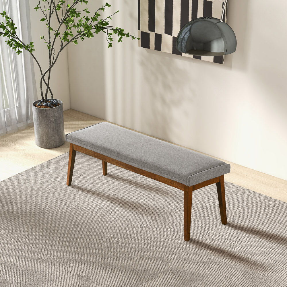 Warren - Bench - Ash Gray by Ashcroft Furniture | Bel Furniture