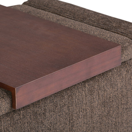 Bretton - Lift Top Storage Ottoman - Deep Umber Brown by Simpli-Home | Bel Furniture