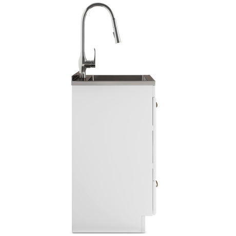 Lawrence - Laundry Cabinet With Faucet And Stainless Steel Sink - view 3