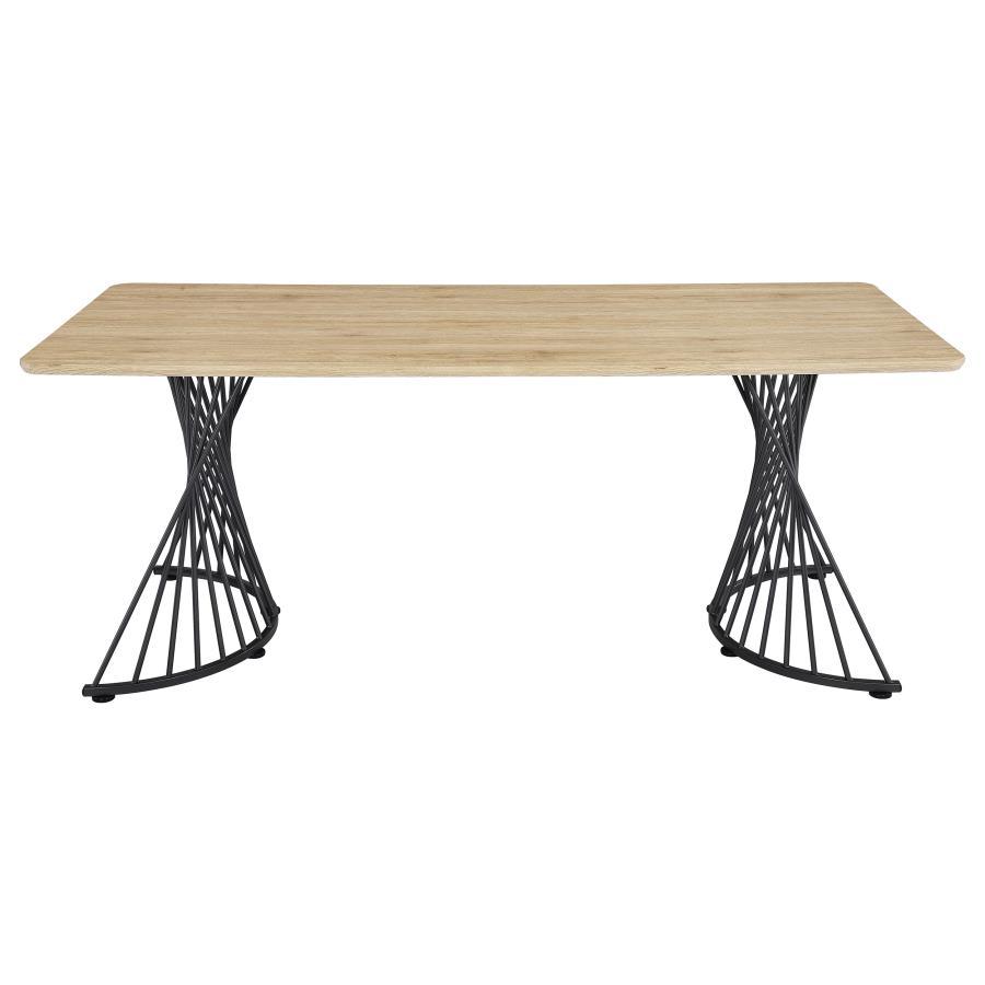 Altus - Composite Wood Dining Table - Natural Oak by CoasterEveryday | Bel Furniture