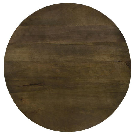 Yaritza - Round Mango Wood Coffee Table - Natural And Gunmetal by CoasterEssence | Bel Furniture