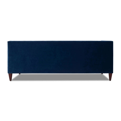 Jack - Modern Tuxedo Tufted Sofa - Navy Blue by Jennifer Taylor Home | Bel Furniture