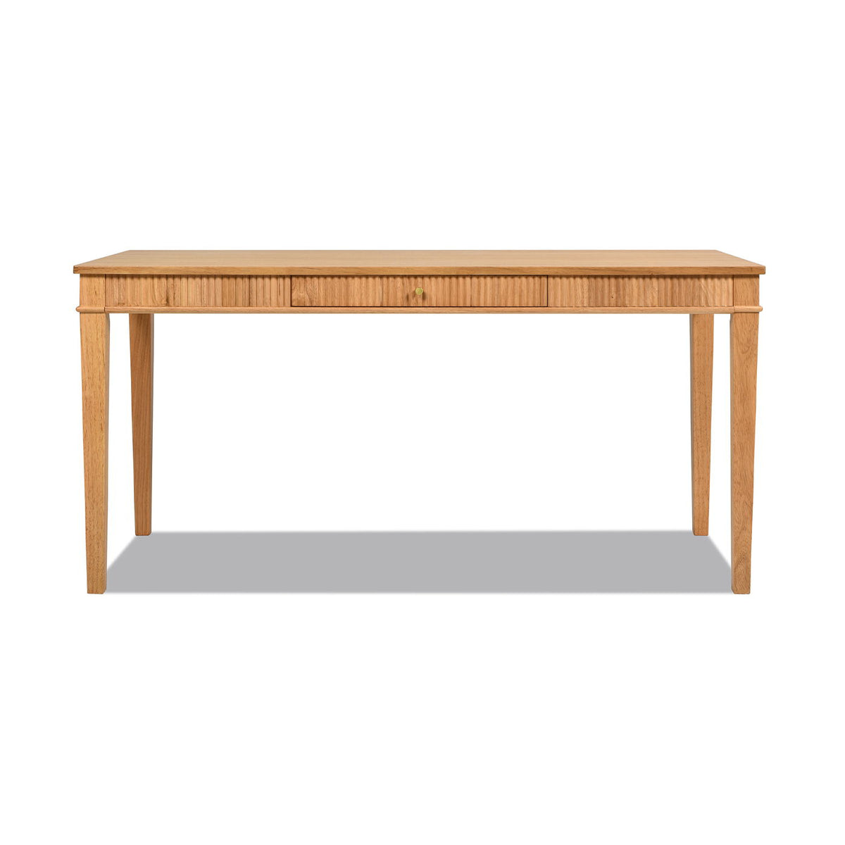 Dumont - Modern Farmhouse 1 Drawer Fluted Home Office Writing Desk - Natural Blonde by Jennifer Taylor Home | Bel Furniture