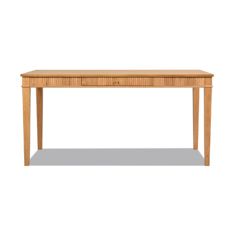 Dumont - Modern Farmhouse 1 Drawer Fluted Home Office Writing Desk - Natural Blonde by Jennifer Taylor Home | Bel Furniture