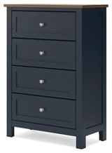 Landocken - Brown / Blue - Four Drawer Chest by Signature Design by Ashley® | Bel Furniture