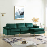 Shannon - Velvet Sectional Sofa With Chaise by Cynthia's Furniture | Bel Furniture