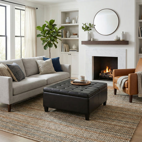 Harrison - Large Coffee Table Storage Ottoman - view 7